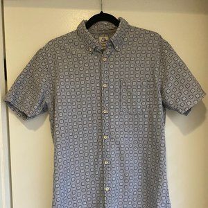 Mens Quicksilver Short Sleeve Button Up Shirt sz L